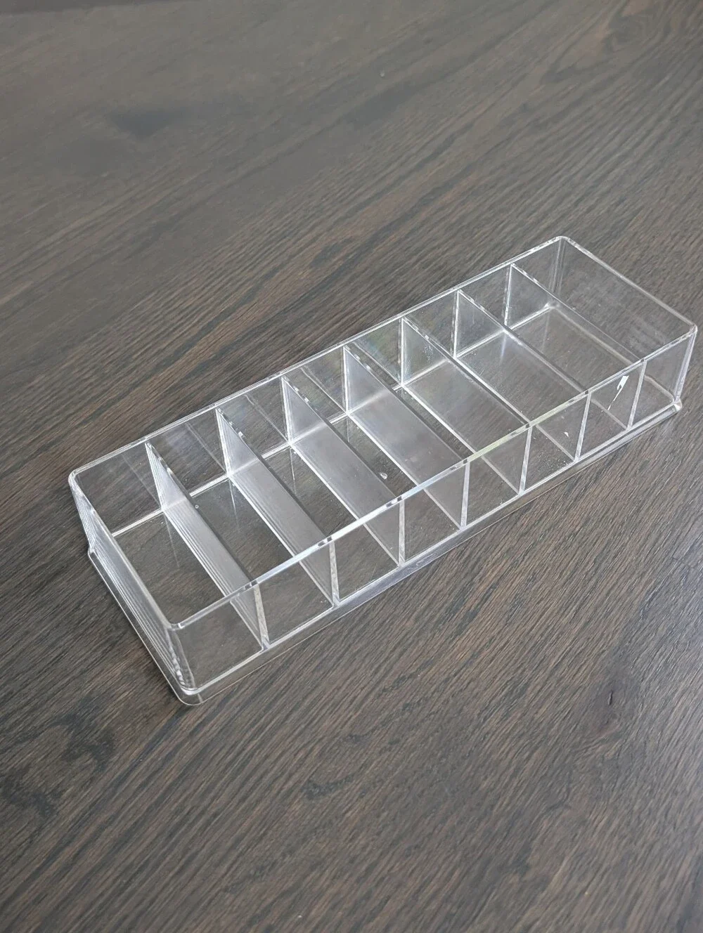 Clear Acrylic 8-Slot Compacts & Makeup Organizer Tray